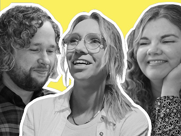 Richard Lomax, Claire Borthwick and Hannah Crayk